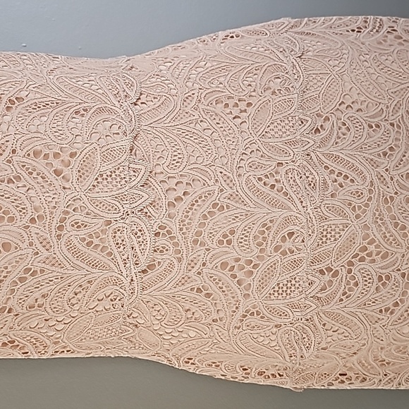 Bebe  light Peach Lace Mini Dress | Size S - Picture 2 of 5